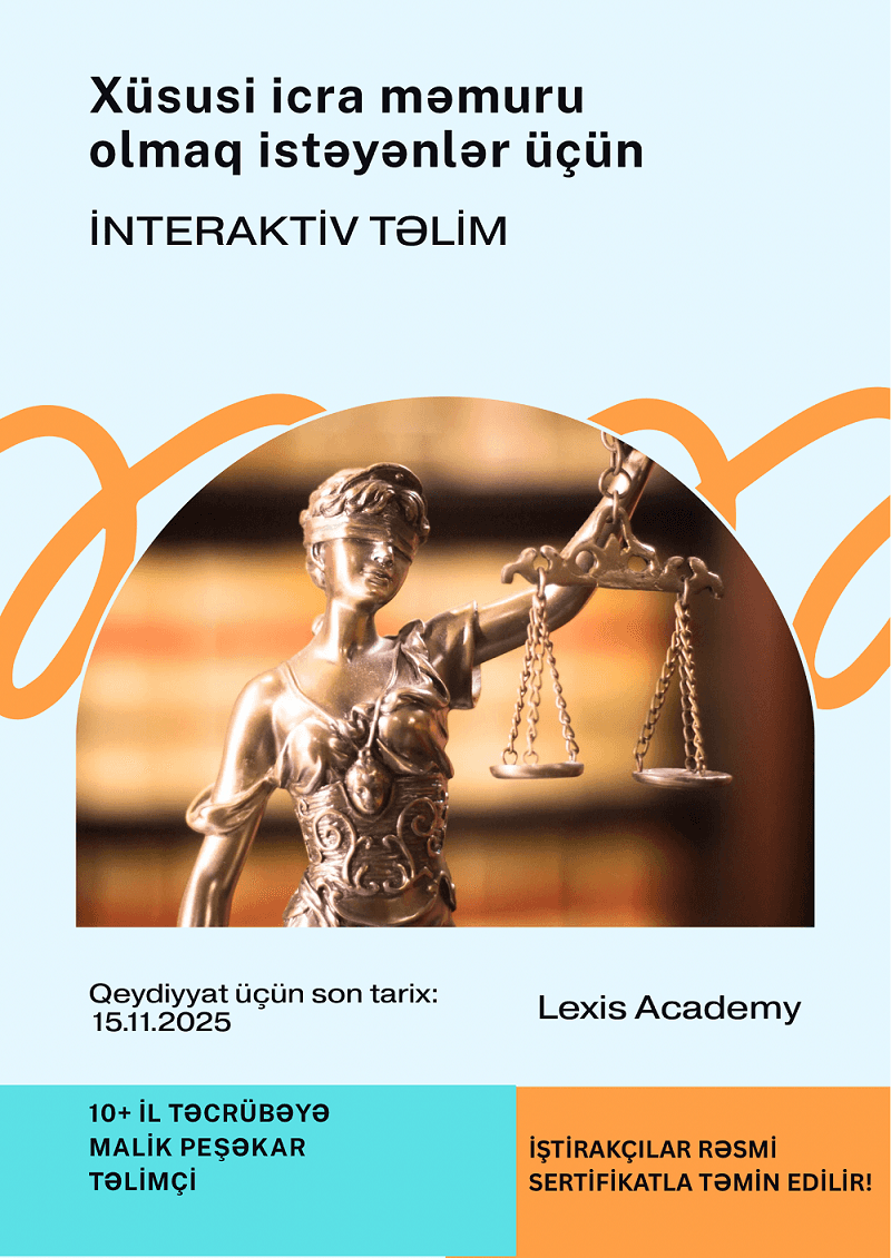 Şirkətimizin Akademiyası tərəfindən xüsusi icra məmurları haqqında təlim keçiriləcək